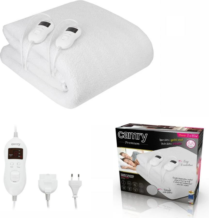 Električna odeja Adler CR 7421, 2x 60 W, bela