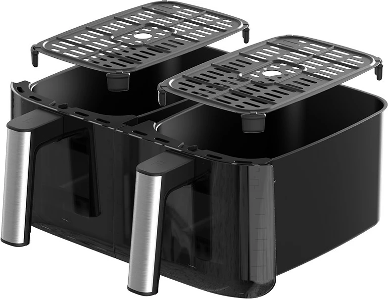 Cvrtnik na vroč zrak Concept FR8000, 8 L, dva koša, črn/inoks