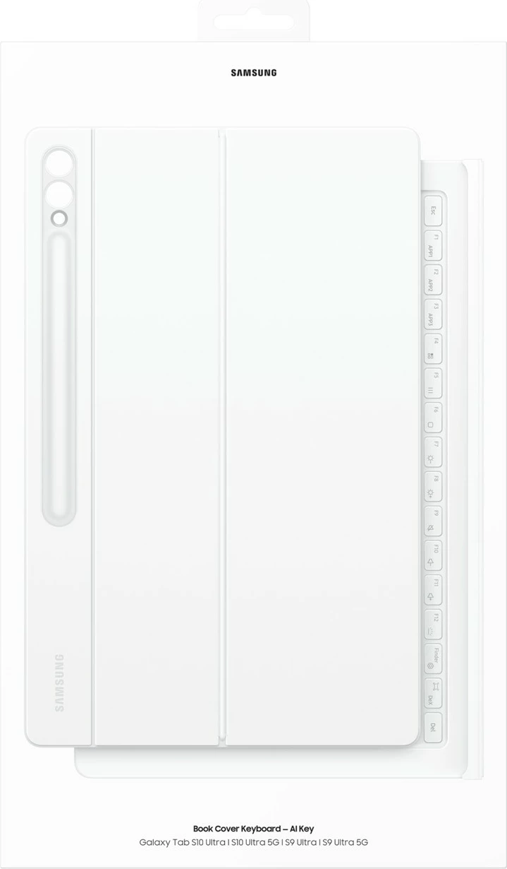 Ovitek s tipkovnico za Galaxy Tab S10 Ultra in Galaxy Tab S9 Ultra Samsung EF-DX925, QWERTZ (nemški), bel