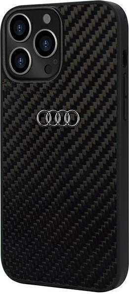 Ovitek z ogljikovimi za iPhone 13 Pro Max 6,7", črn - Audi
