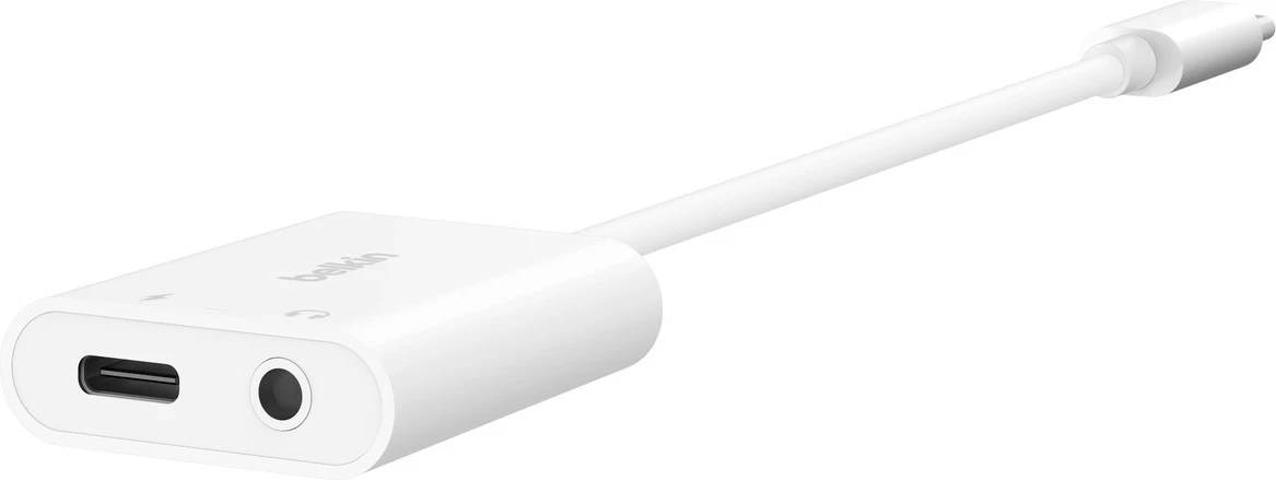 Adapter za polnjenje in zvok Belkin NPA004BTWH, USB Type-C, 3,5 mm, 60 W, bel