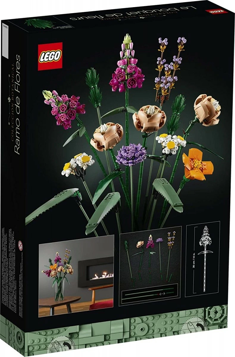 Set za sestavljanje buketa rož, LEGO Icons 10280 Bouquet of Flowers, Botanična kolekcija, 756 delov, večbarven