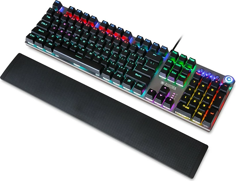 Mehanska igralna tipkovnica z RGB osvetlitvijo iBOX Aurora K-3, črna