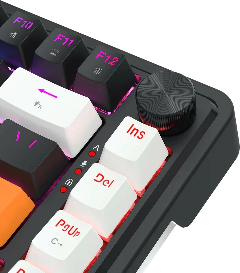 Mehanična tipkovnica 75%, RGB, s kablom, črna Redragon LANDSHAKER K714WBO-RGB