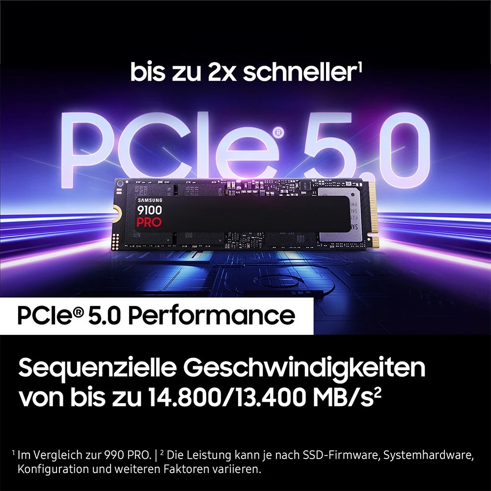 SSD Samsung 9100 PRO, 4 TB, PCIe 5.0, M.2