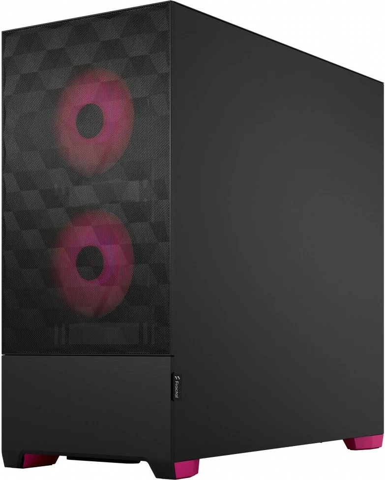 Računalniško ohišje Midi Tower Pop Air Core TG Clear Tint RGB, Fractal Design, ATX, Micro ATX, Mini ITX, črno/magenta
