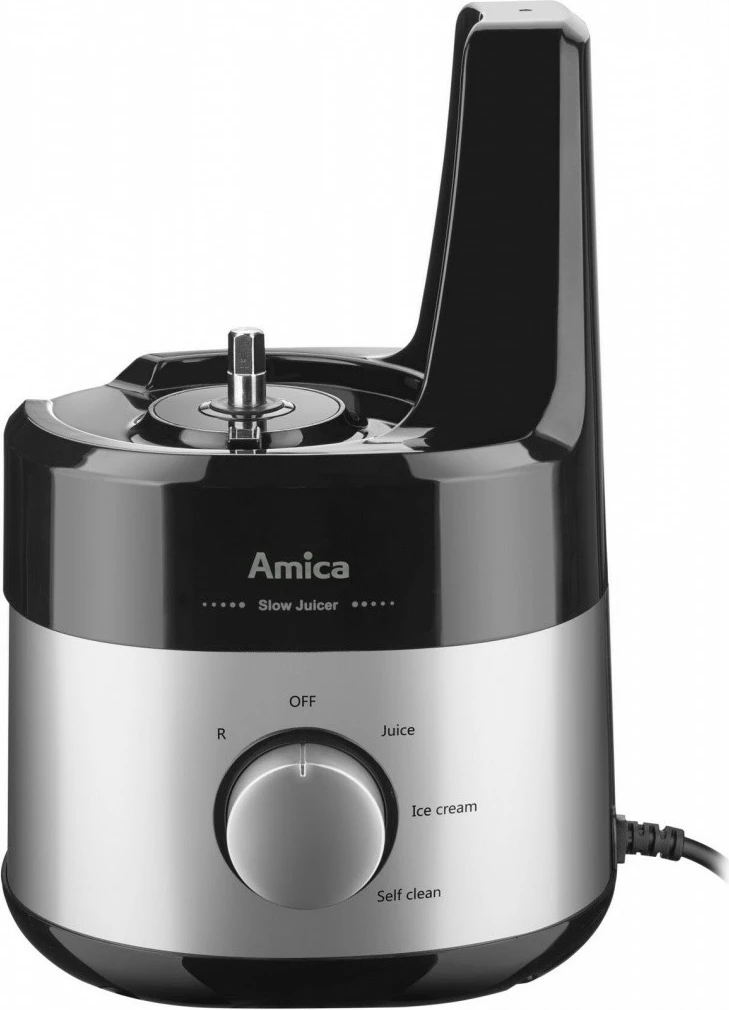 Počasen sokovnik, Amica JSM 4014, 1 l, funkcija sladoleda, inox/črn