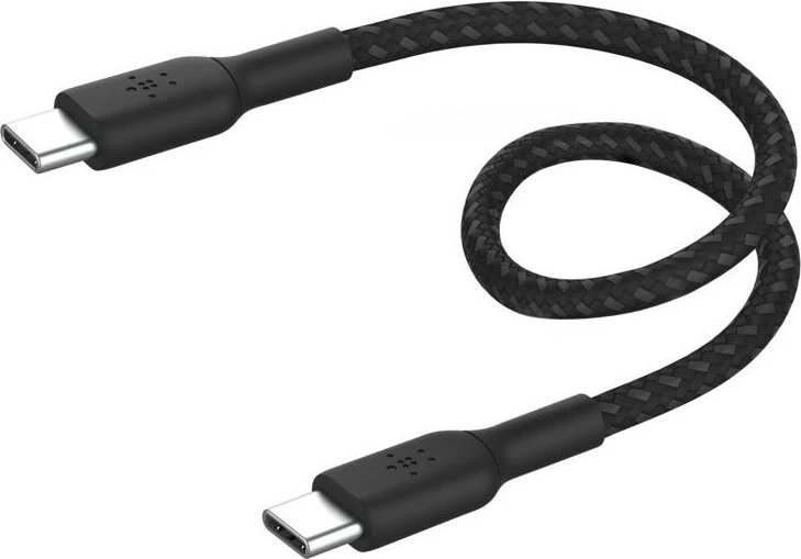 Kabel za polnjenje Belkin BoostCharge, USB-C na USB-C, 0,15 m, črn