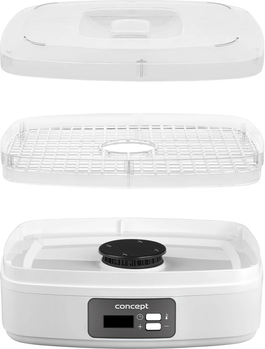 Sušilnik hrane, 6 prozornih pladnjev, Concept SO2080, bel
