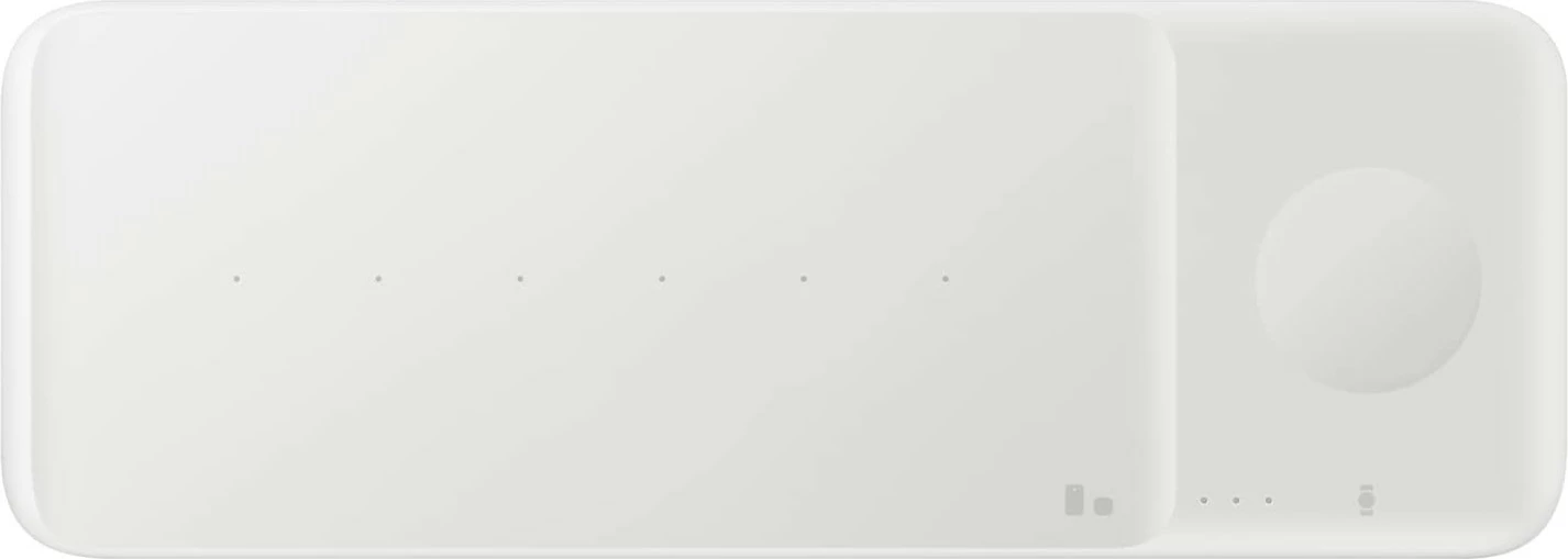 Brezžični polnilec Trio, Samsung, USB, bel