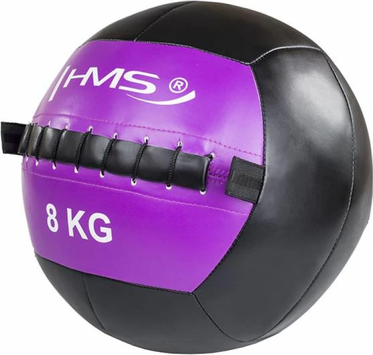 Vadbena žoga Wall Ball WLB 8 kg HMS, vijolična