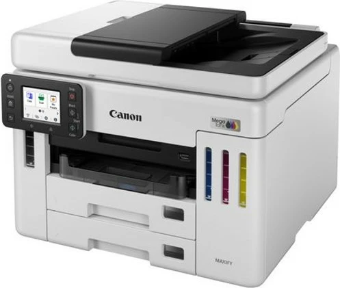 Večfunkcijska inkjet naprava z polnilnimi rezervoarji za črnilo Canon MAXIFY GX7140, tiskanje/skeniranje/kopiranje/faks, črno-bela