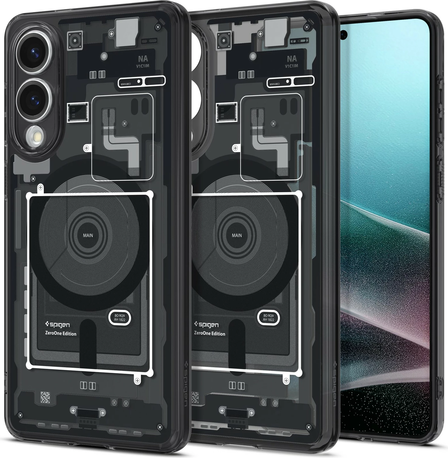 Zaščitni ovoj Ultra Hybrid Mag Spigen za Samsung Galaxy S25 Edge, MagSafe, teardown potisk, črn