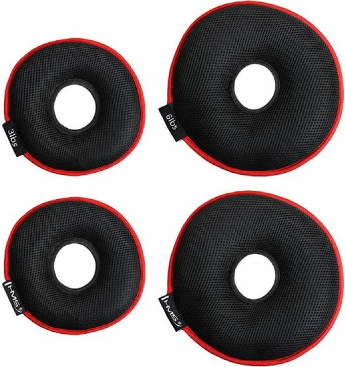 Mehki nastavljivi kettlebell za ženske in moške HMS, črno-rdeč