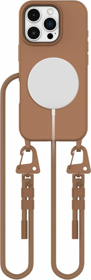 Ovitek za telefon Tech-Protect Magnecklace za iPhone 16 Pro Max, MagSafe, rjav