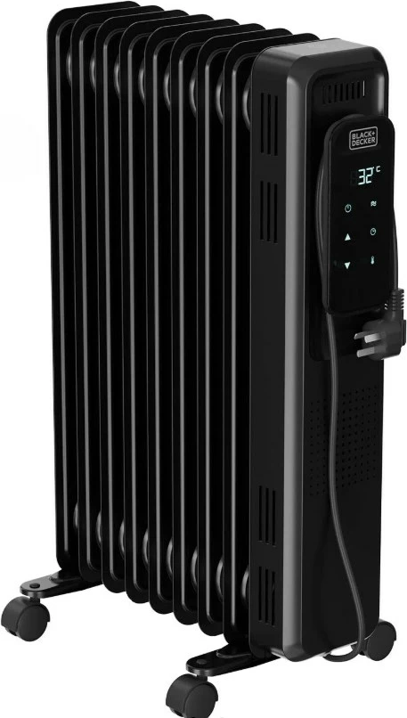 Oljni radiator BLACK+DECKER BXRA2001E, 2000 W, črn