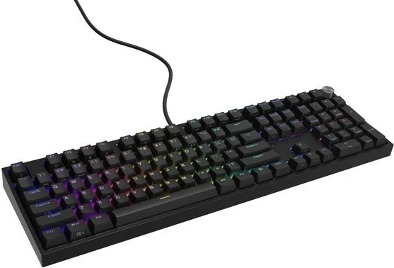 Mehanska tipkovnica Gateron Yellow Pro Genesis Thor 404, RGB, polna velikost, črna