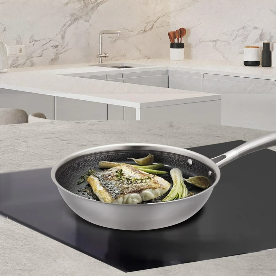 Profesionalna ponev Maestro MR-1224-26, 26 cm, srebrna