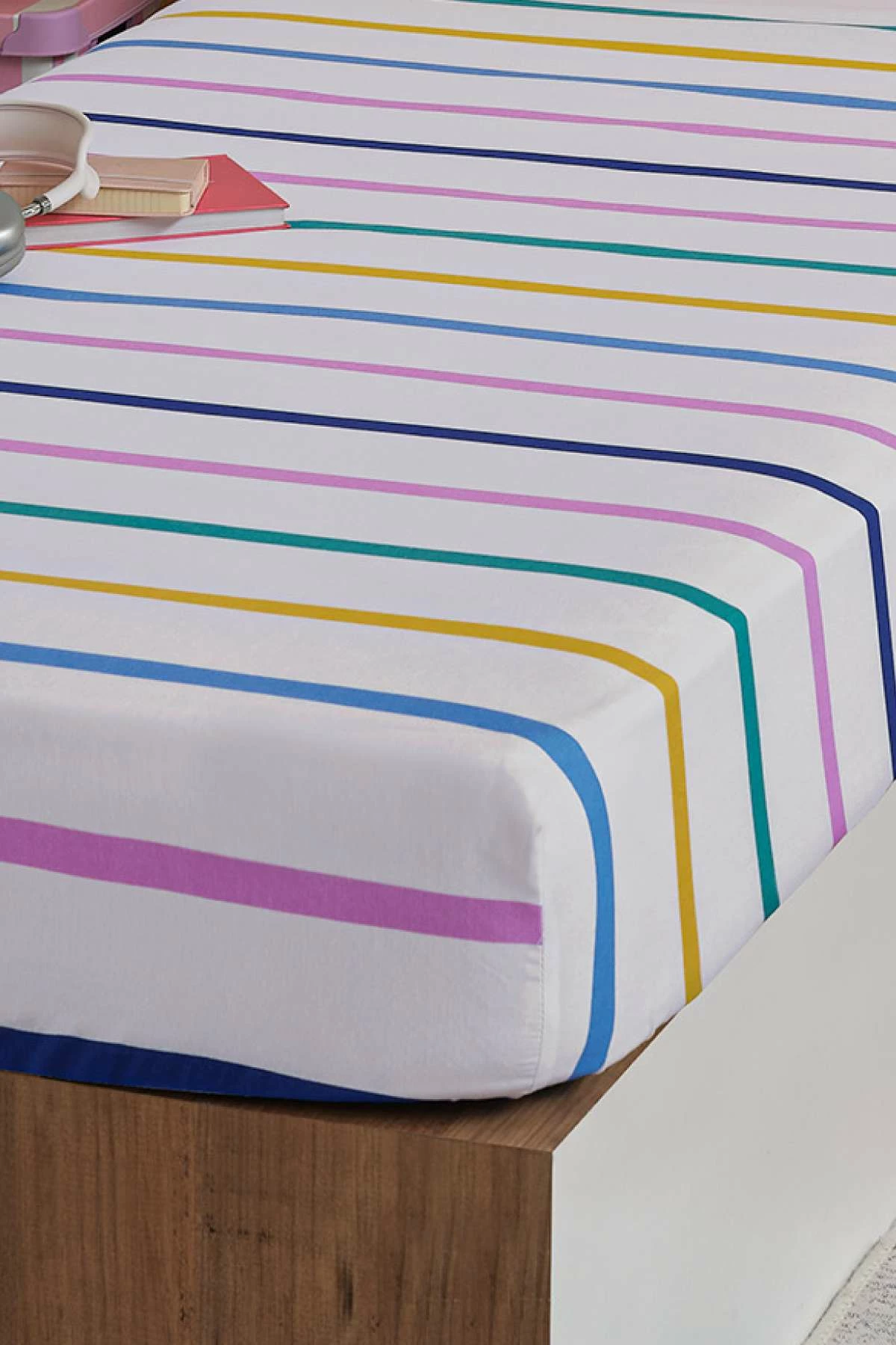 Enodelni komplet rjuhe, Funny Črtast, rumen