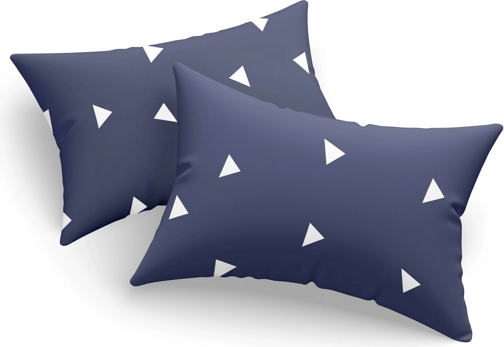 Set prevlek za blazino (2 kosa), trikotne, modre barve, L'essentiel
