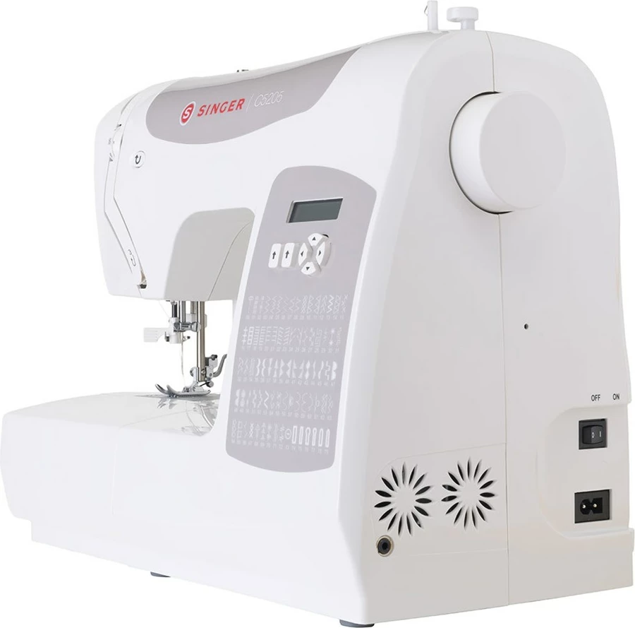 Kompjuteriziran šivalni stroj, Singer C5205, električni, bel
