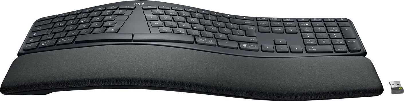 Ergonomska tipkovnica ERGO K860, Logitech, polna velikost, brezžična, Bluetooth, grafit