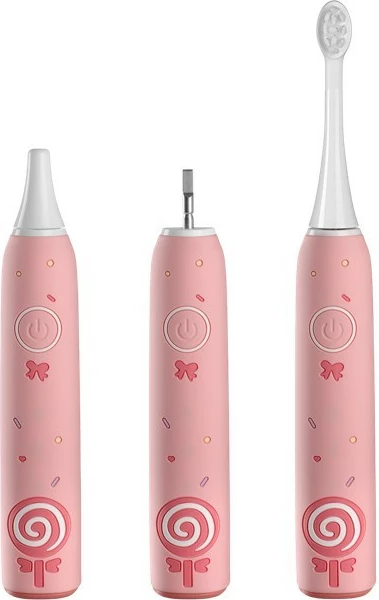 Sonična zobna ščetka za otroke, Concept KIDO SMILE ZK6010, 5–9 let, roza, komplet s 4 glavi