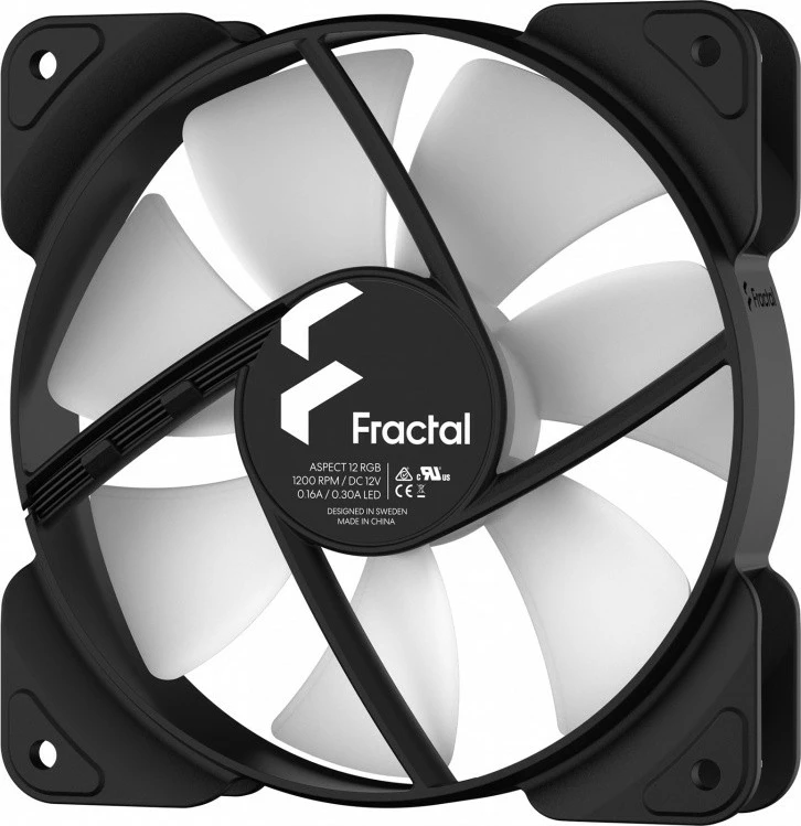 Ventilator za ohišje 120 mm, črn — Fractal Design Aspect 12 RGB PWM