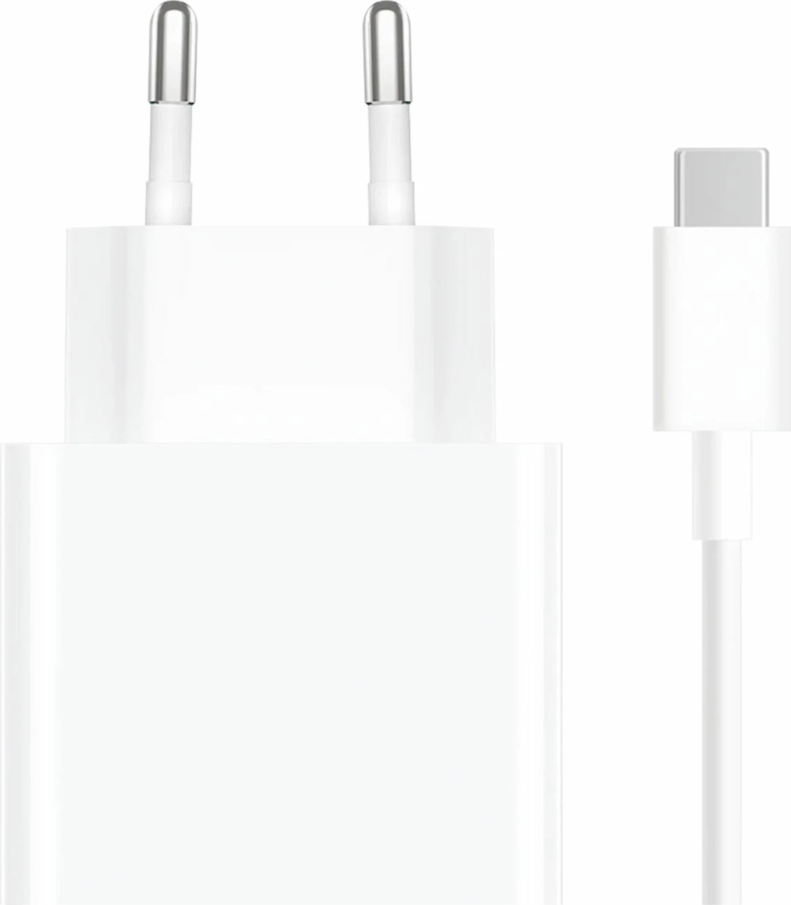 Stenski polnilnik 33W, 1x USB-A z USB-C kablom 3A Xiaomi MDY-16-EF, EU vtič, bel