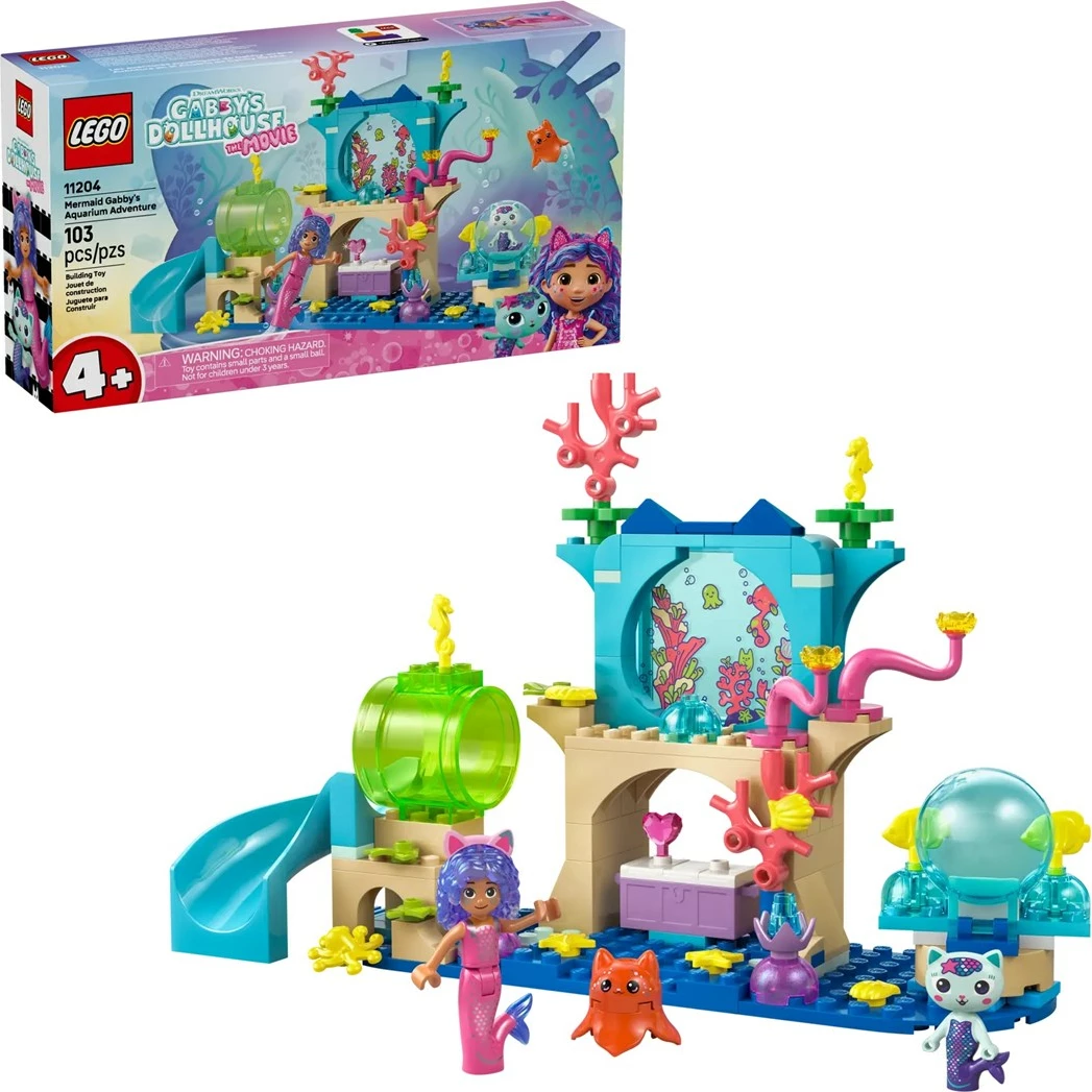 Set morske deklice Gabby’s Dollhouse Mermaid Gabby's Aquarium Adventure 11204, 103 delov