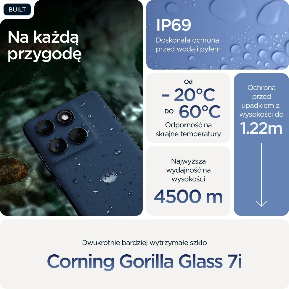 Pametni telefon Motorola edge 60, 6,67", 12 GB RAM, 256 GB, 5G, modra