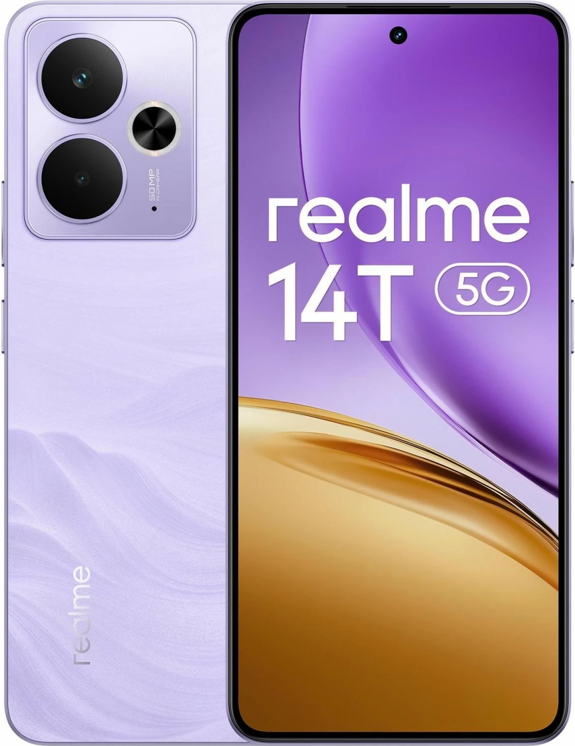 Pametni telefon 5G, Realme 14T 8/256GB, Lightning Purple