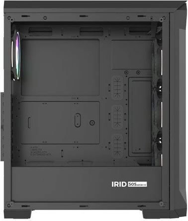 Računalniško ohišje Genesis Irid 505 V2 ARGB, Midi Tower, 4x ARGB ventilatorji, ATX/Micro ATX/Mini ITX, črno