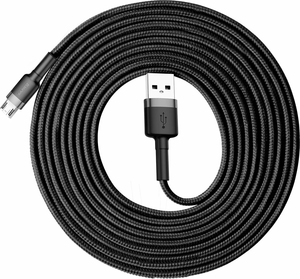 USB na micro USB kabel, Baseus Cafule CAMKLF-HG1, 3 m, sivo-črn