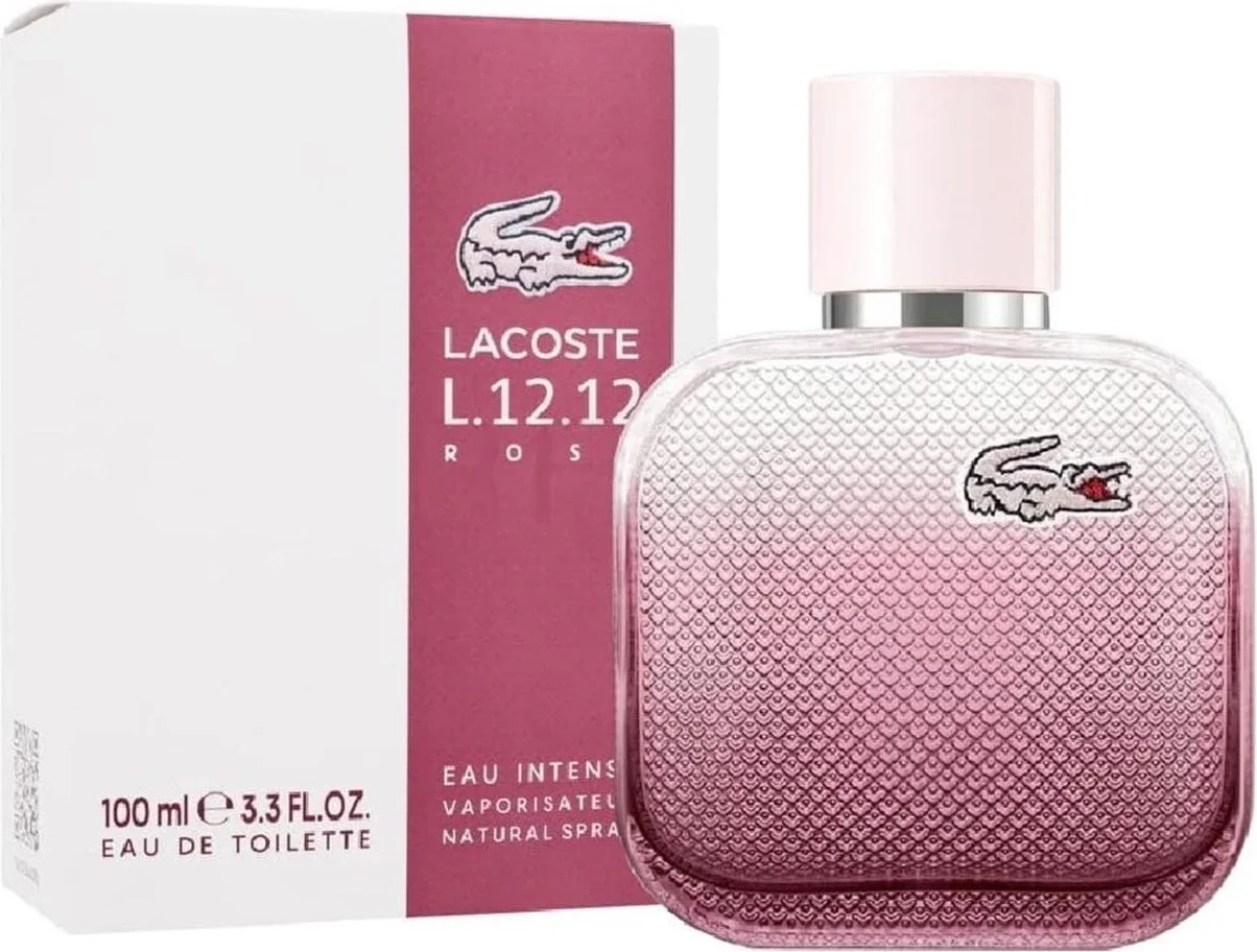 Toaletna voda unisex Lacoste L.12.12 Rose Eau Intense, 100 ml, rožnata