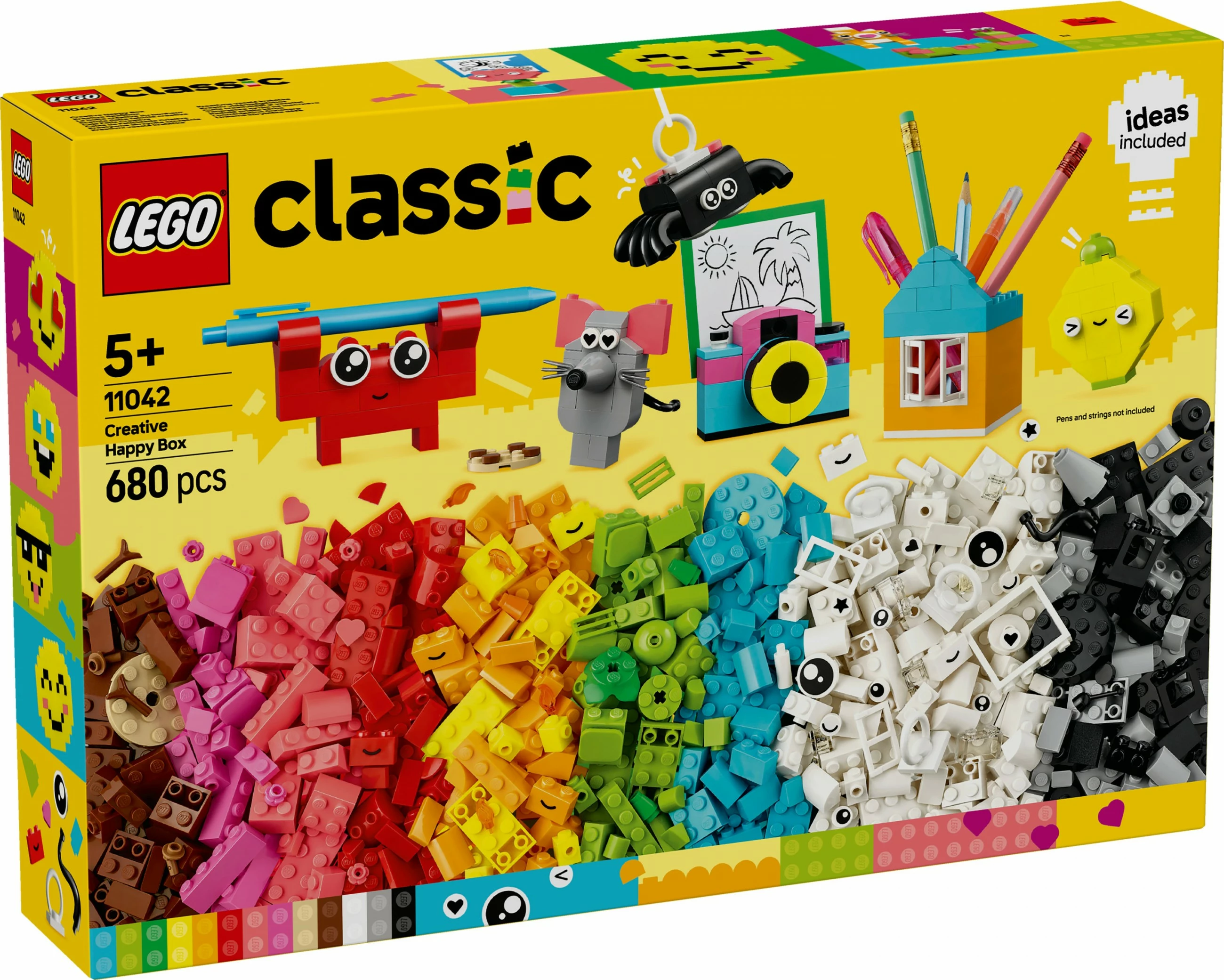 Set kreativ za gradnjo LEGO Classic Kreative Spabox 11042, 680 kosov, večbarven