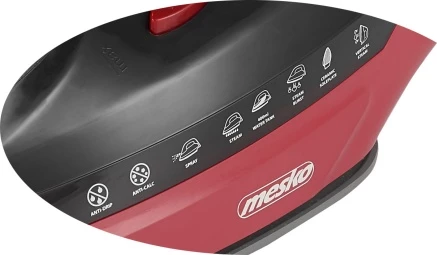 Parni likalnik Adler MS5031, 3000 W, keramična podloga, 400 ml, rdeče/črn