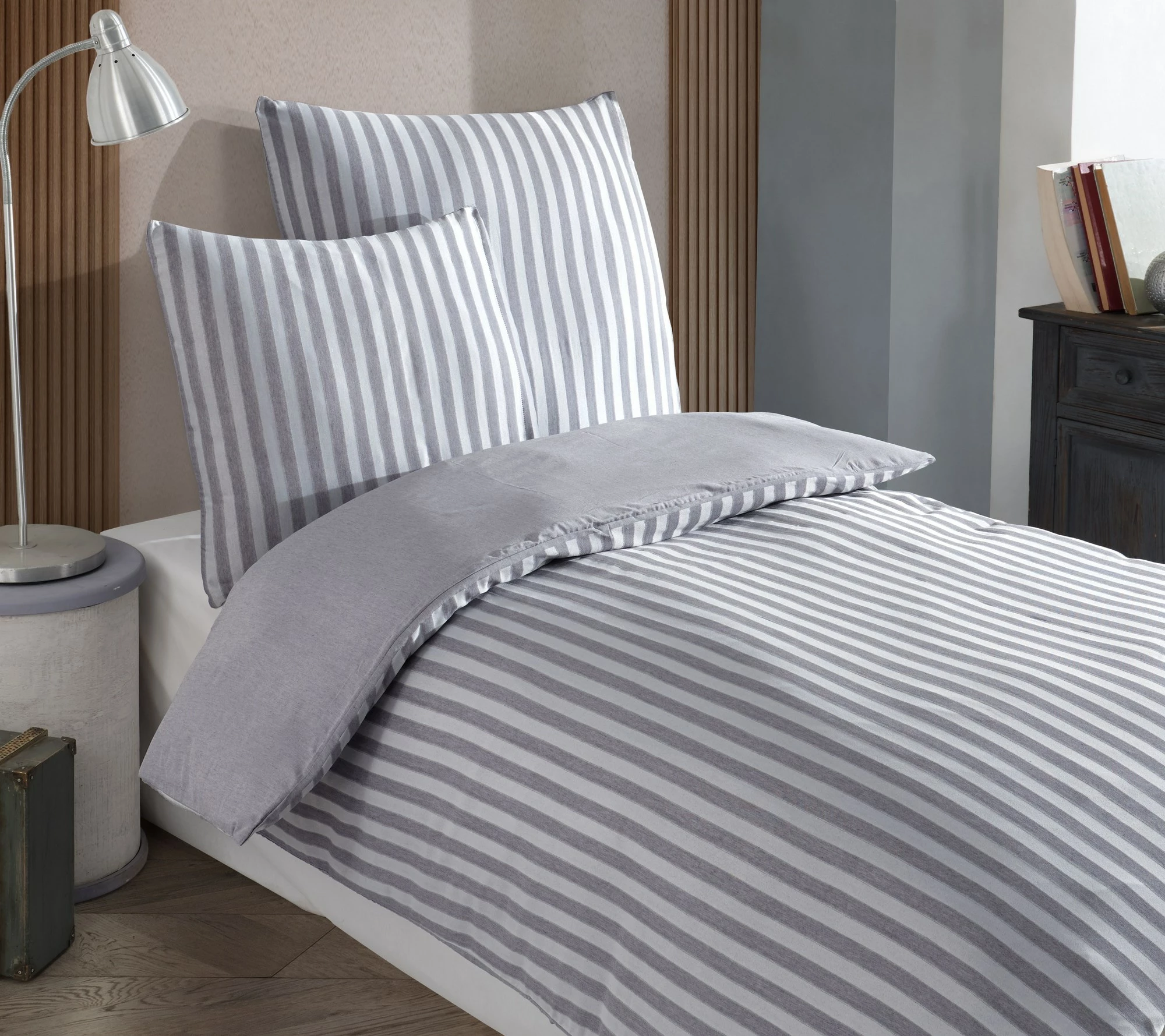 Prevleka za odejo XXL, enojna, svetlo siva, L'essentiel Road Potlu