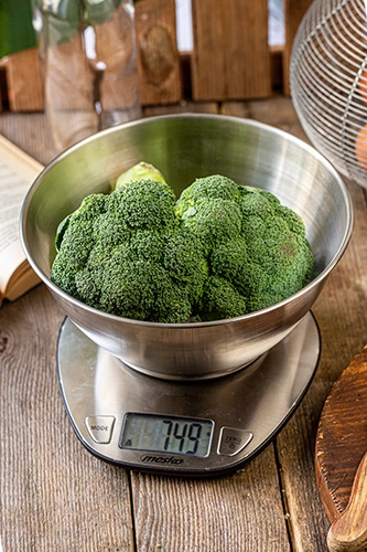 Kuhinjska tehtnica Adler MS 3152, 5 kg, natančnost 1 g, posoda 2 L, nerjaveče jeklo, INOX