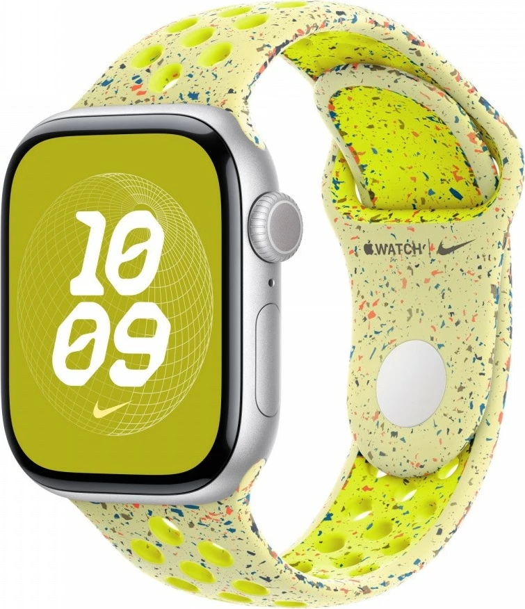 Športni pašček Nike za Apple Watch, 42 mm, M/L, zeleno-rumen