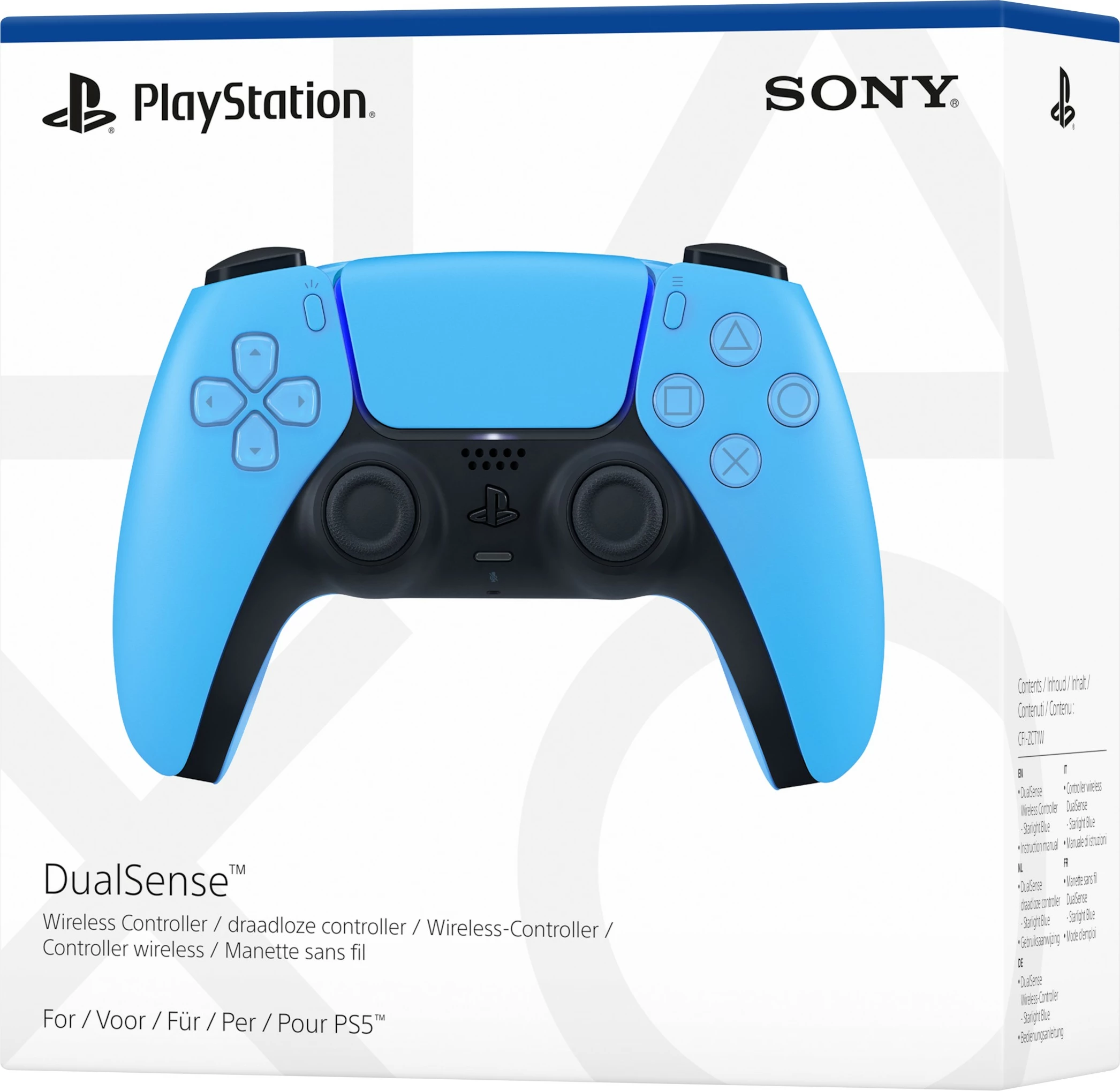 Brezžični igralni plošček DualSense, SONY PS5, Starlight Blue