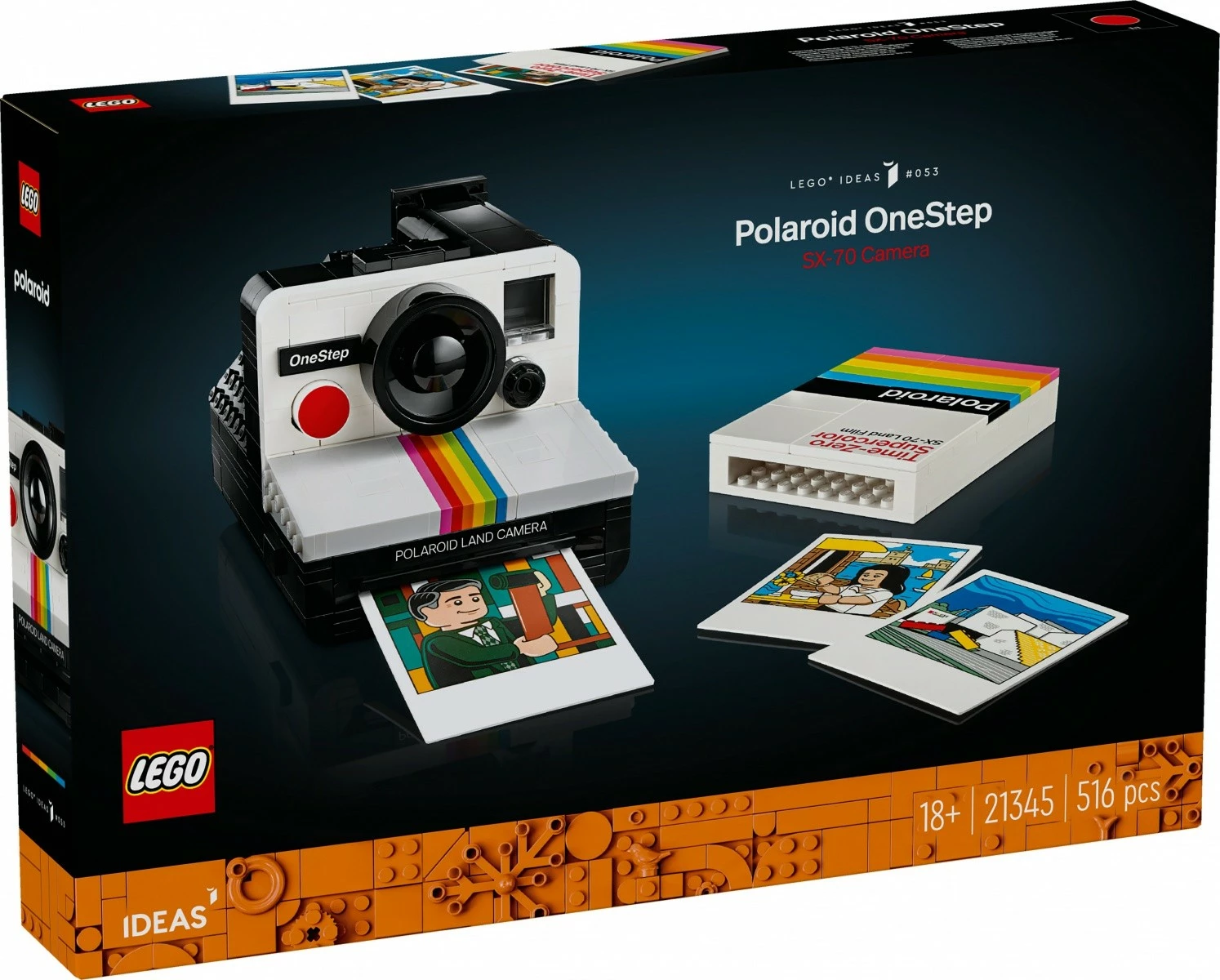 Gradbeni set Polaroid OneStep SX-70 LEGO Ideas 21345, 516 kosov
