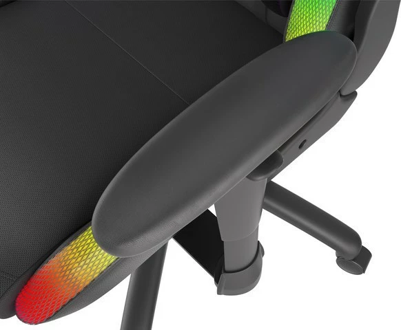 Igralni stol Genesis Trit 500 RGB, eco usnje in tekstil, črn