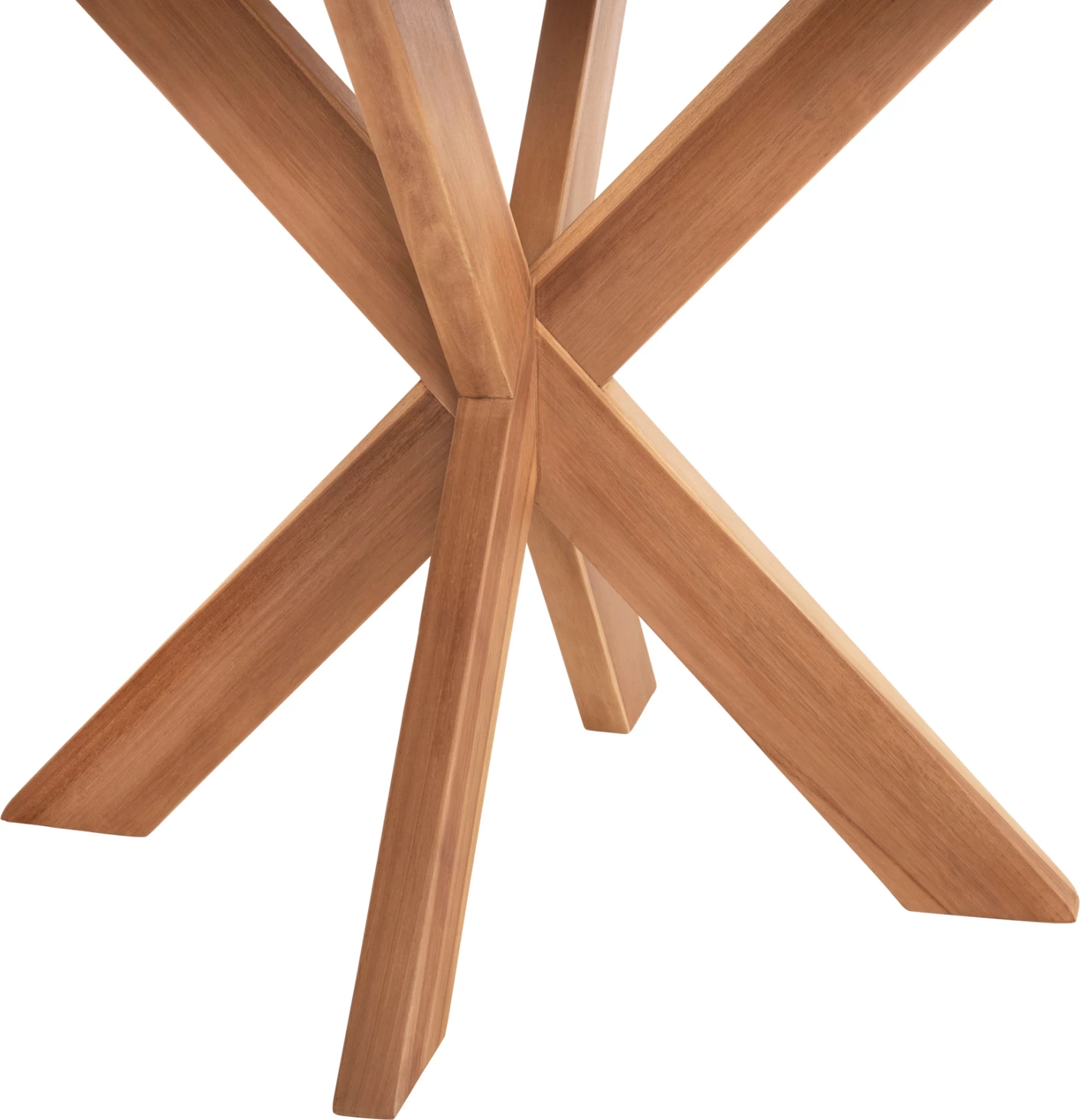 Okrogla jedilna miza EXCESS FH9868 iz tikovine v naravnem mat zaključku Φ130x75Hcm