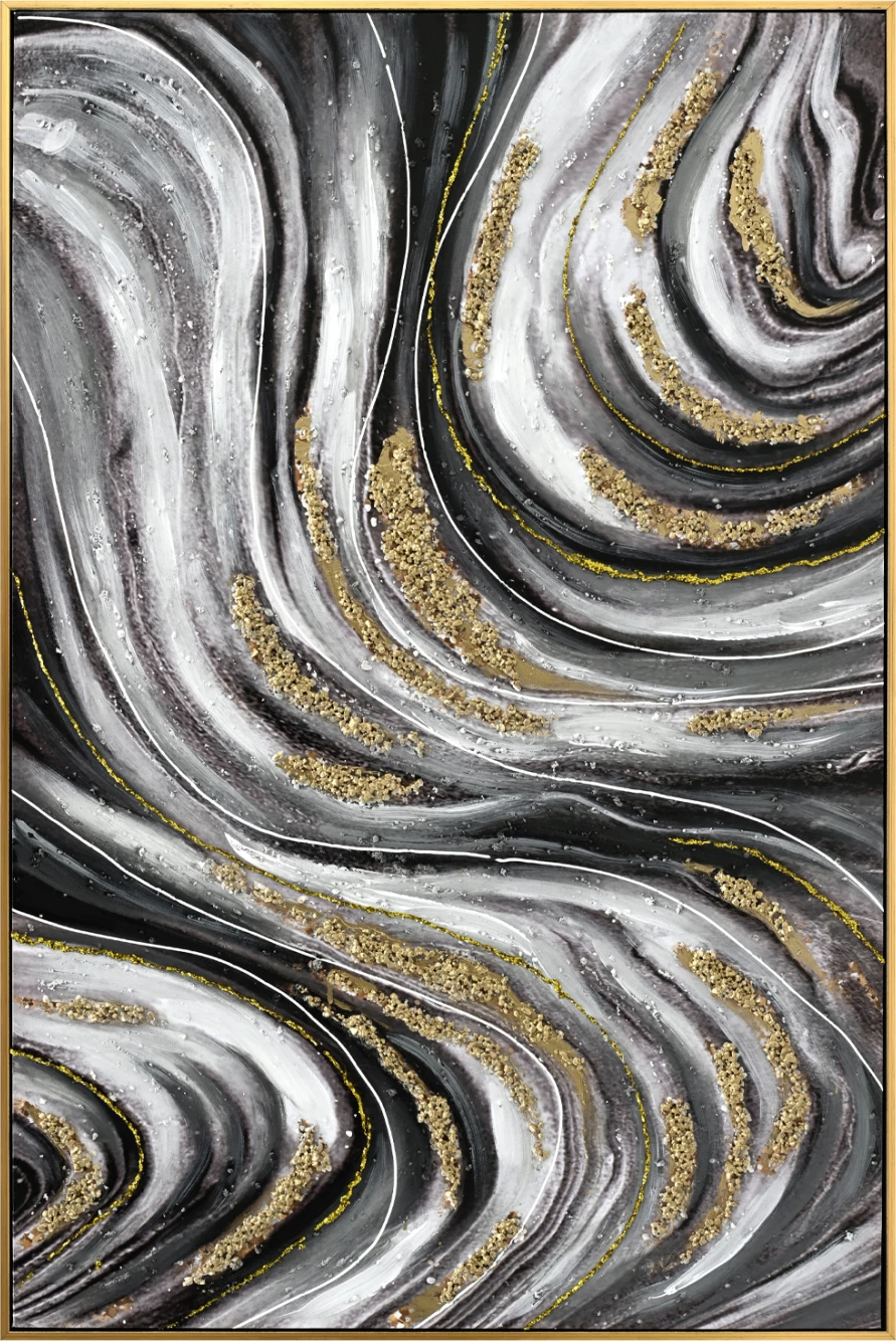 Stenska slika FH4561 bež PS okvir-natisnjeno platno abstraktno 62x4.5x92H cm