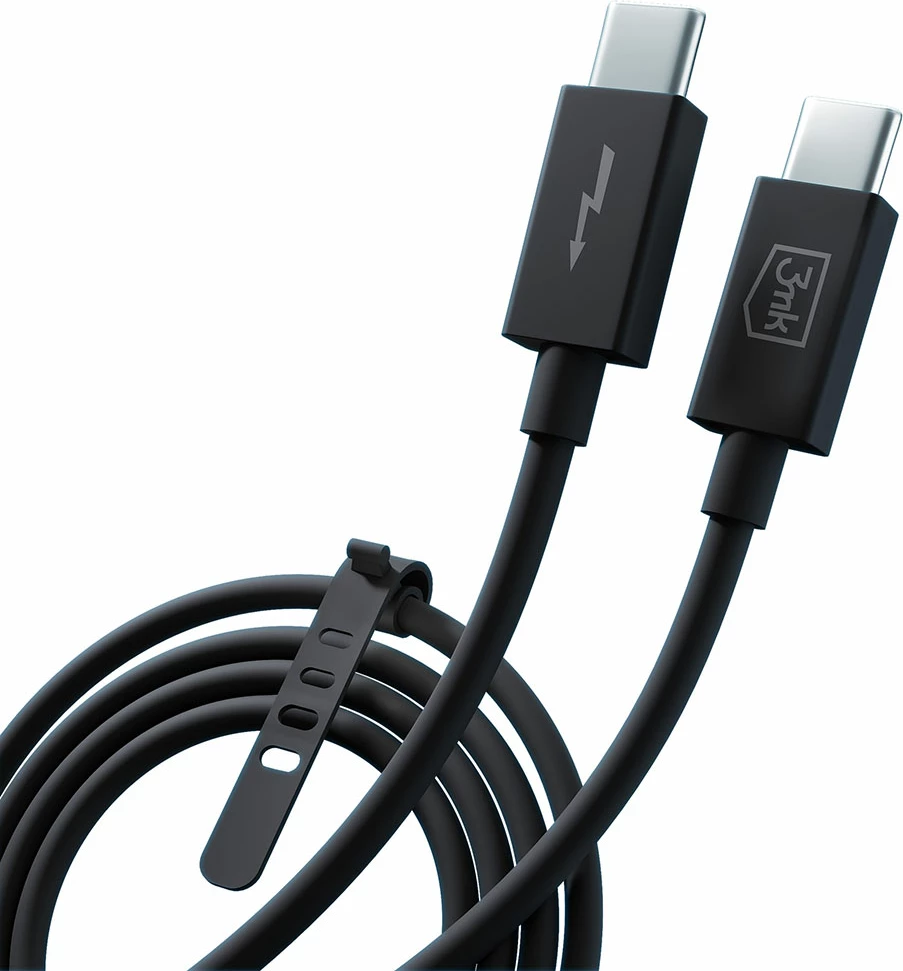 Kabel Thunderbolt USB4, 1 m, 240 W, USB-C na USB-C — Hyper 3mk, črn