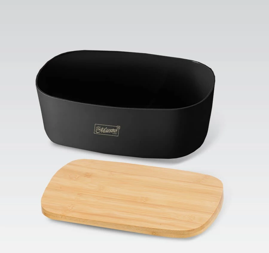Kovček za kruh Maestro MR-1776, črn