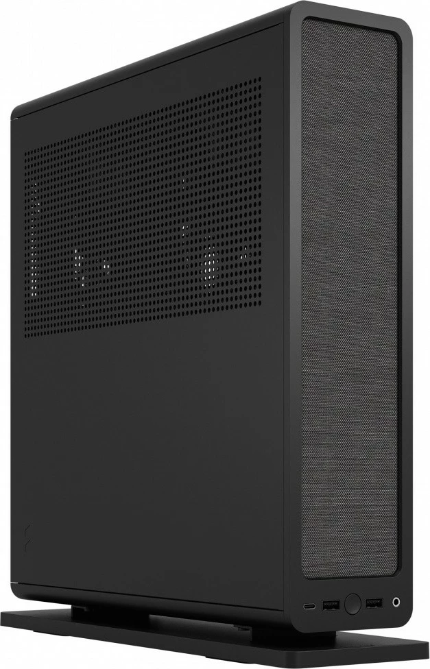 Kompaktna ohišje Fractal Design Ridge Black, Mini ITX, Tower Slim, 4x 2.5" pogon, črno