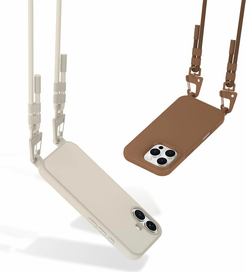 Ovitek za telefon Tech-Protect Magnecklace za iPhone 16 Pro Max, MagSafe, rjav