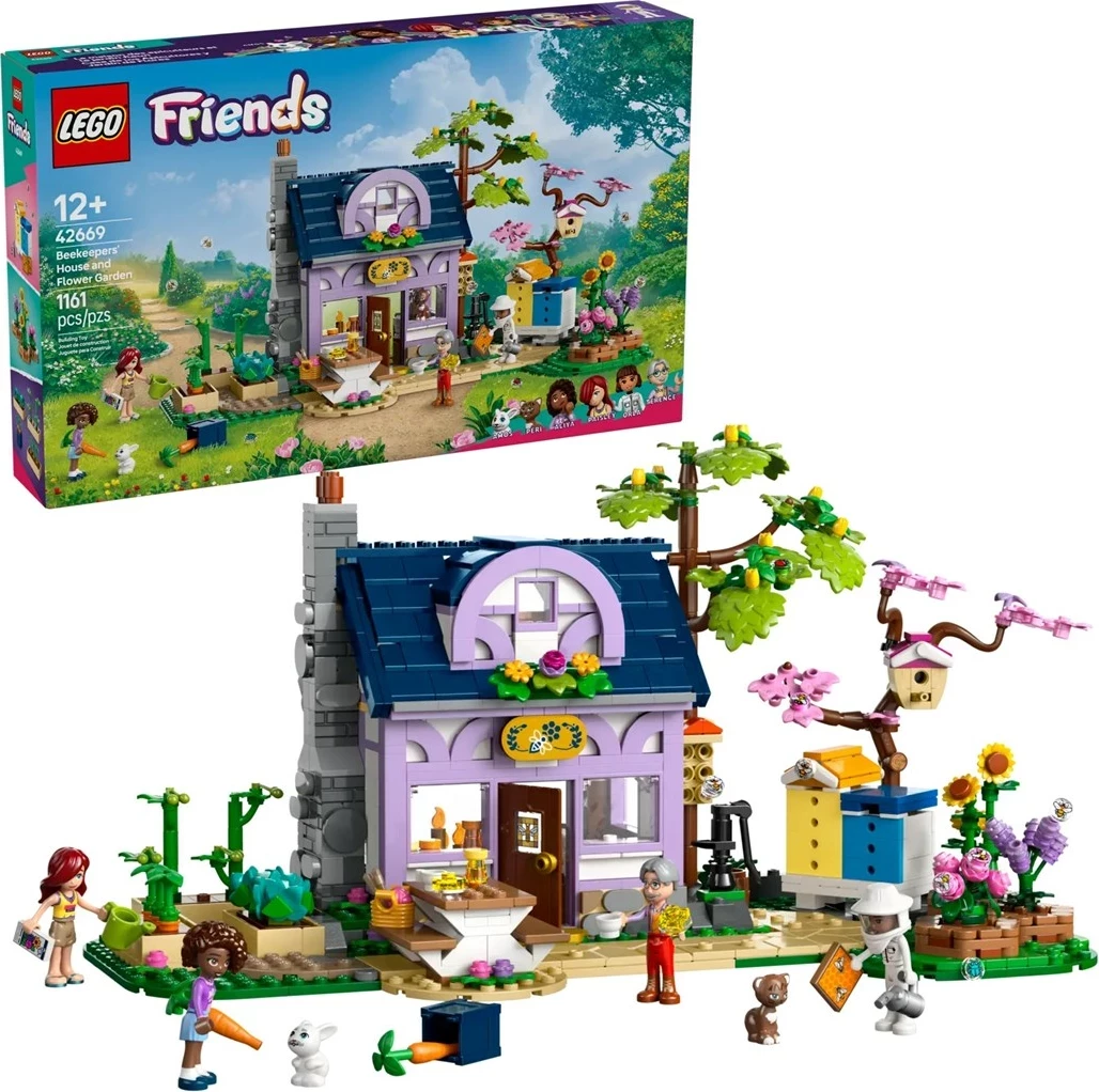 Hiša čebelarjev in vrt z rožami LEGO Friends 42669